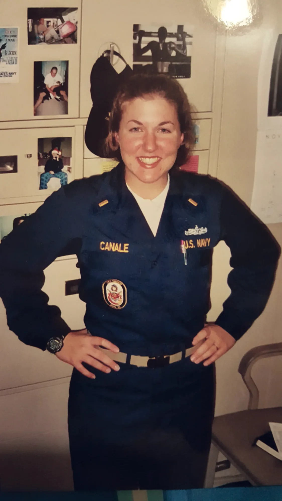Amanda Casari ’02, spent nearly three years of her four years of service deployed. Her first deployment was on a destroyer patrolling the coastlines of Mexico and Central America on drug enforcement operations.