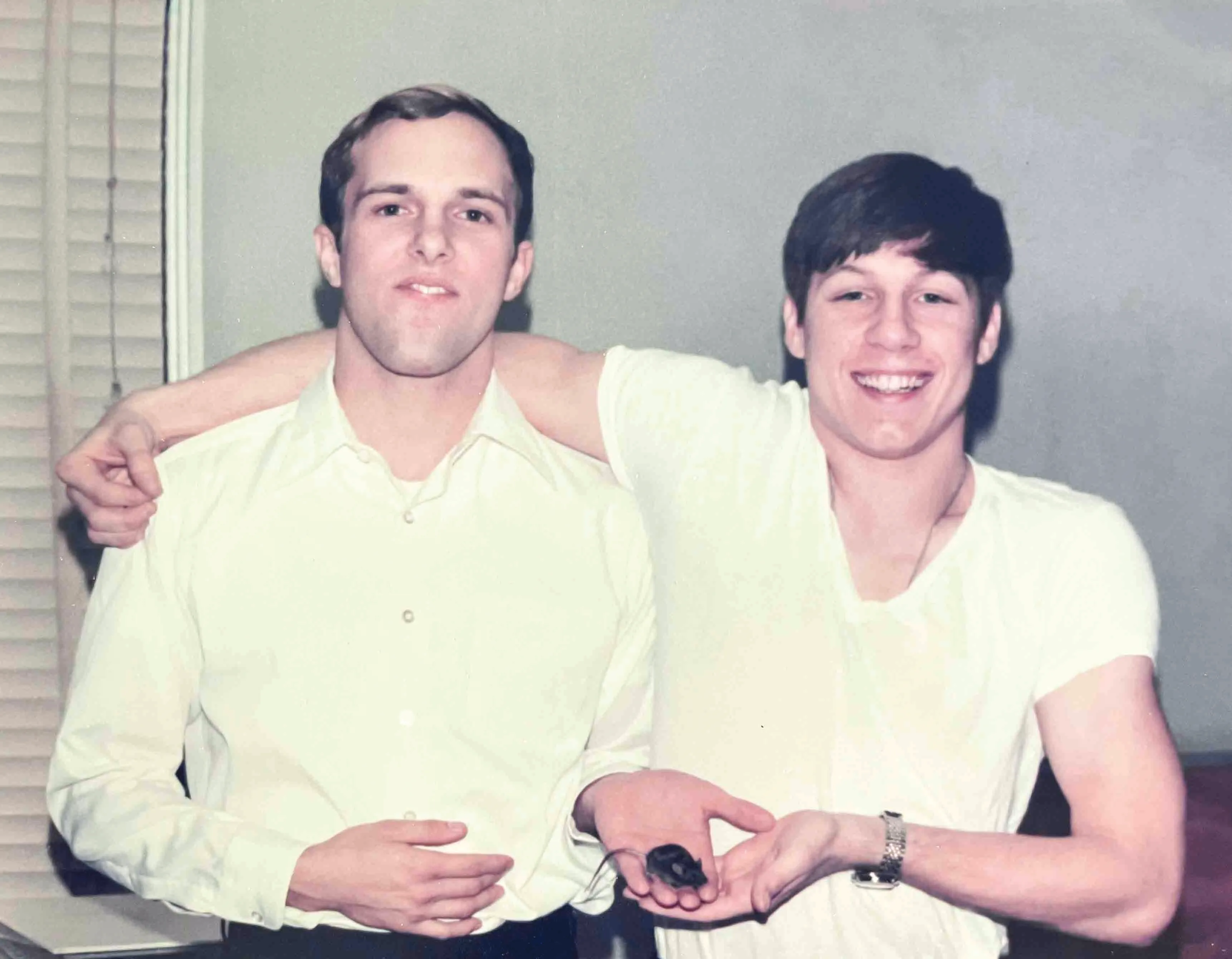 Then-midshipmen Dave Thomas ’81 (left) and Bob Dolan ’81 met on I-Day in 1977 and immediately became best friends